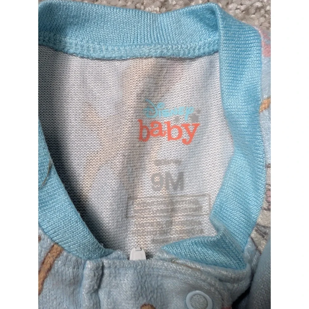 Disney Baby Soft Blue Bambi Baby Girl 9 Mos 1pc Pajama's‎ Sleeper Thumper